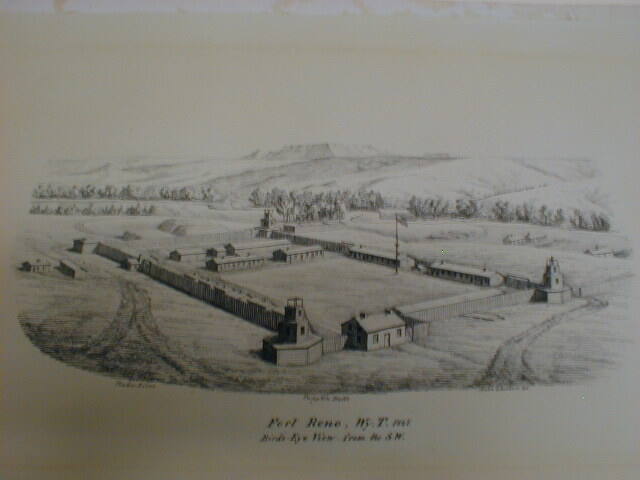 Fort Reno, Wy. T., 1867, Bird's Eye View from the S. W.