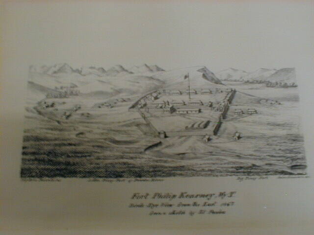 Fort Philip Kearney, Wy. T., Bird's Eye View from the East, 1867