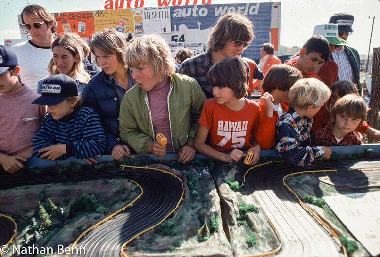 Miniature racecars on the day before the Grand Prix, Watkins Glen, NY