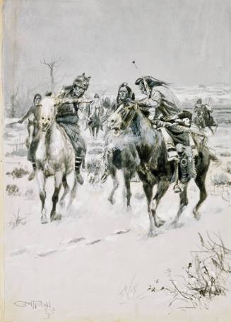 (a) A Party of Sitting Bull's Braves Get on Our Trail