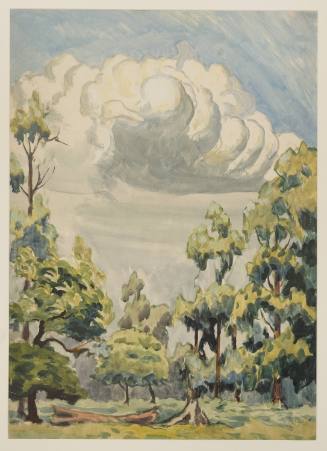 Untitled (Clouds and Trees under Blue Skies)